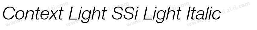 Context Light SSi Light Italic字体转换